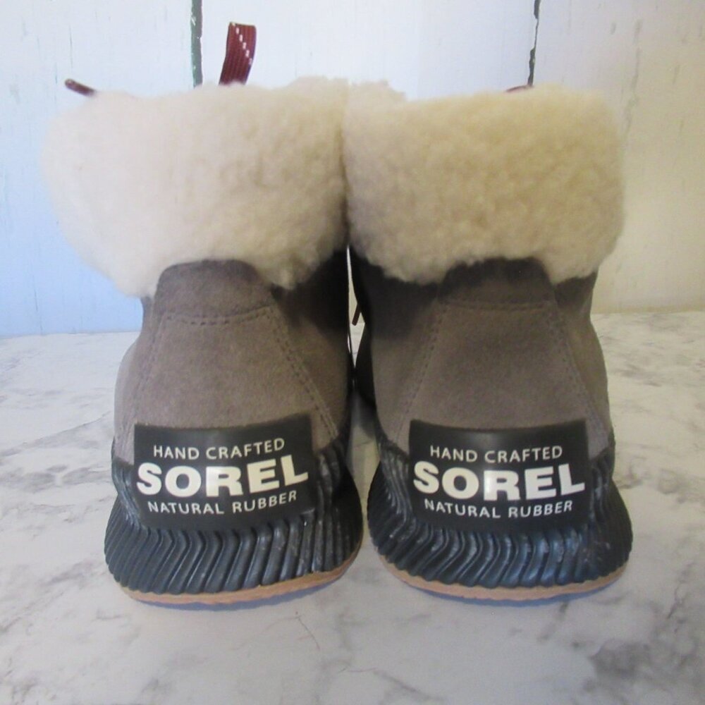 Sorel Boots 9.5 40.5 Gray Out N About III Conquest Waterproof Sneakers Shearling - Picture 6 of 10